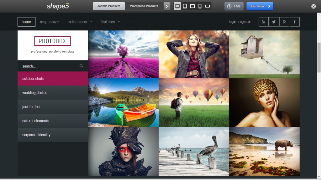 Photobox Joomla Template